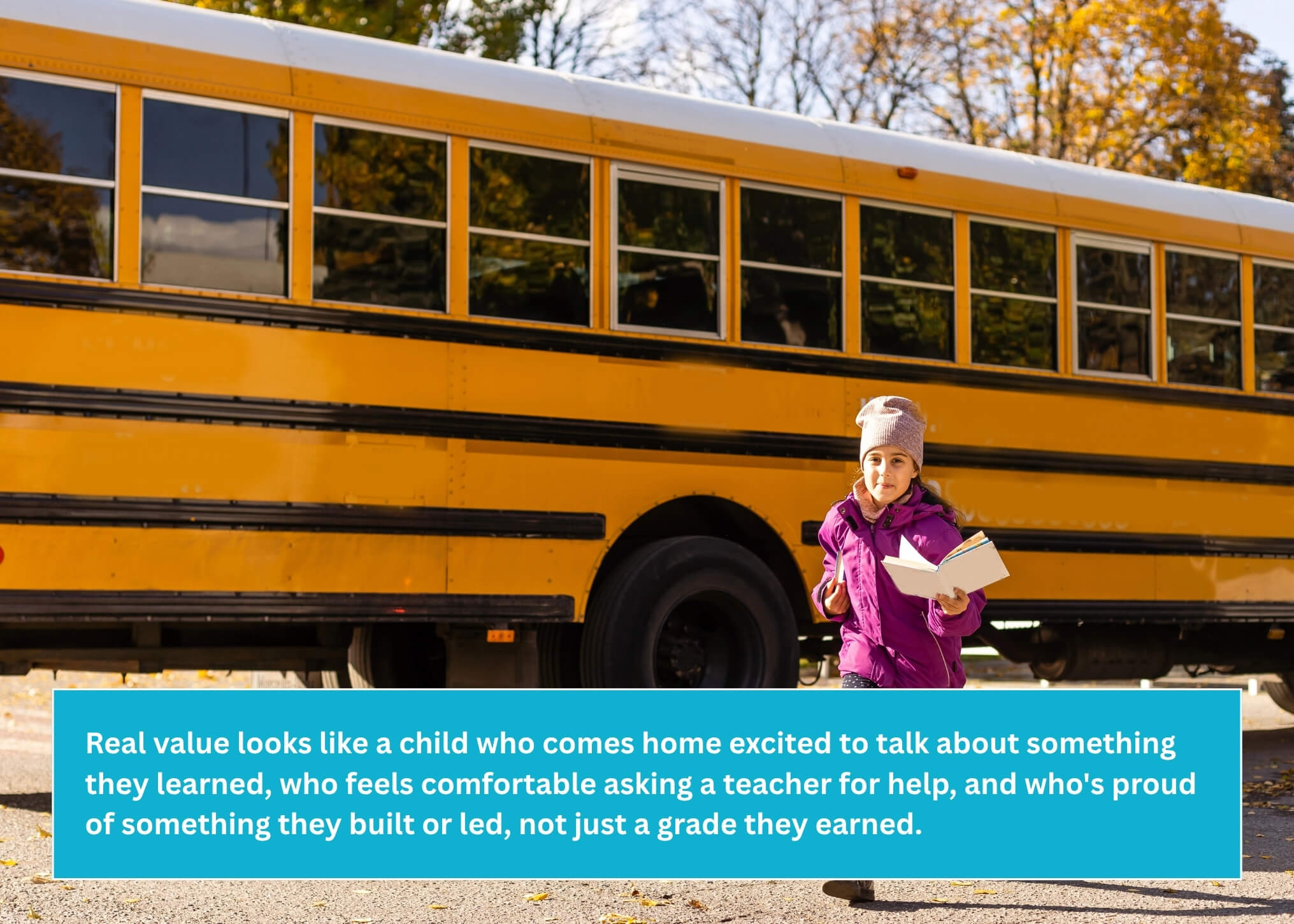 Finding the Right School for Your Family: Student carrying books beside a school bus while attending an independent school in Atlanta